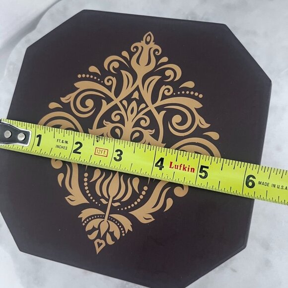 Octagon Chocolate Gold Nesting Gift Boxes Set Of 5 Empty By Broadway Basketeers - Picture 6 of 7